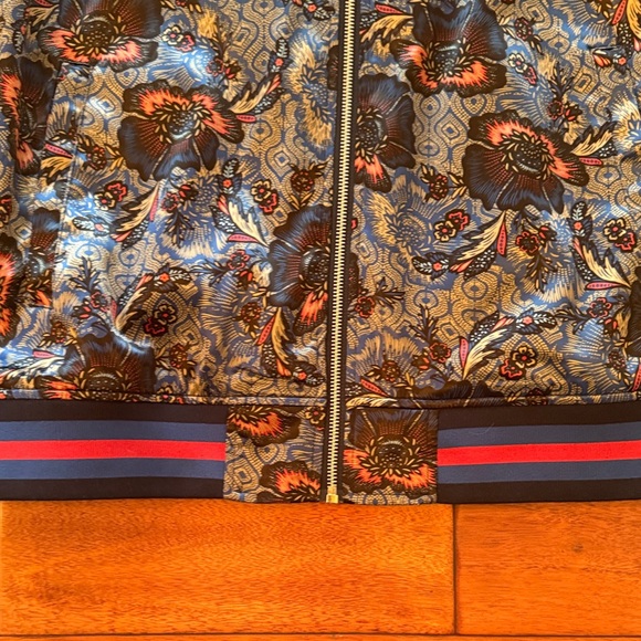 Houston White Floral Patterned Men's Bomber Jacket Size Large - Picture 8 of 11